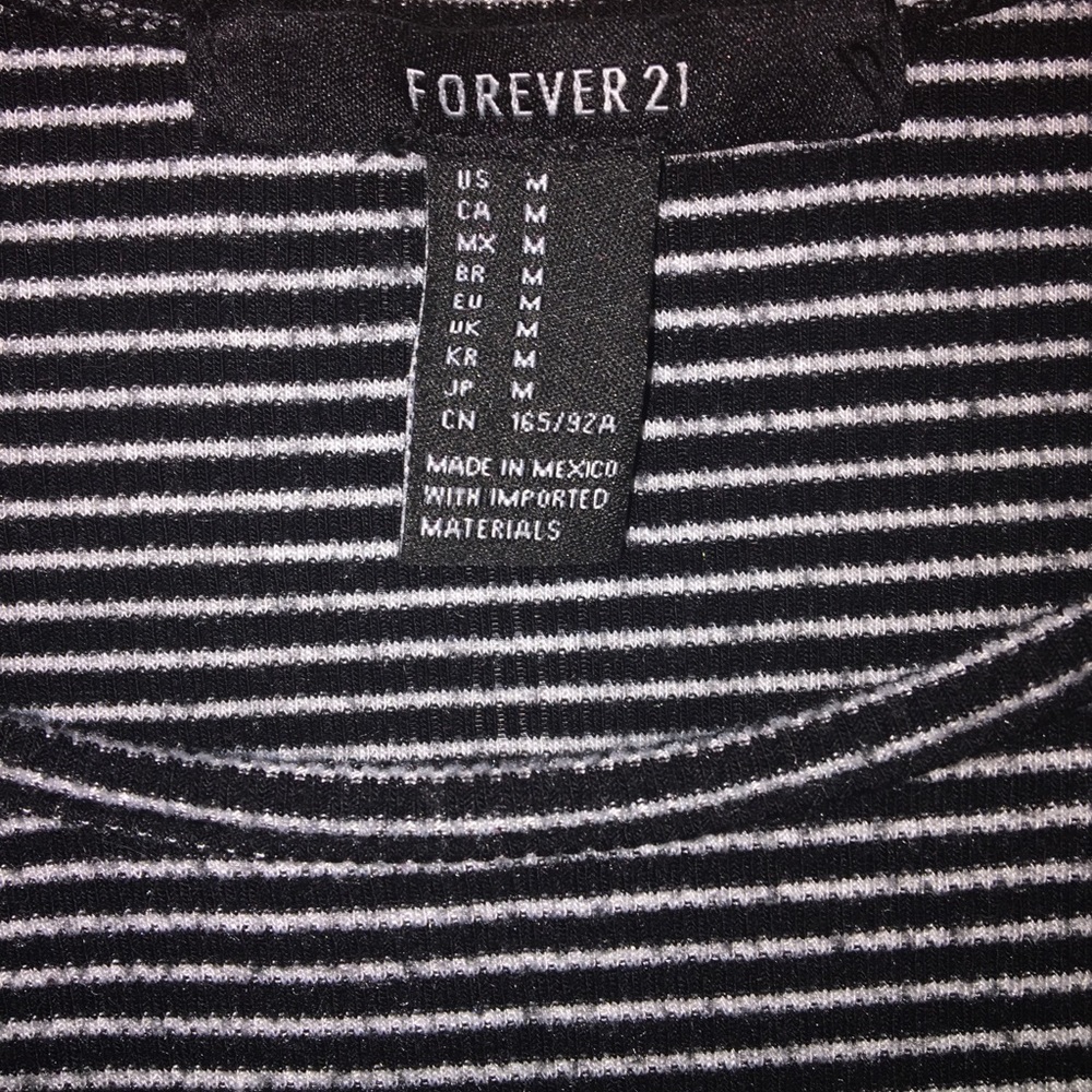 ♥️SOLD F21 Striped, Ruched Drawstring, Crop Top - Picture 5 of 7